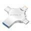 Hot-sale 4 in 1 Multi-function OTG USB Flash Drive 3.0 for Type-C /Lightning/ Micro USB/ computer with customized logo
