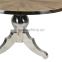 Recycle ELM Ray Jointing Dining Table,Stainless Steel Base Dining Table,Antique Solid Wood Dining Table
