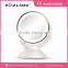 Double Sided Cordless Lighted Round Makeup Mirror