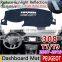 for Peugeot 308 T7 T9 2007~2019 308cc 308sw 308gti Anti-Slip Mat Dashboard Cover Pad Sunshade Dashmat Accessories CC SW GTI 2012