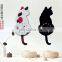 Creative cartoon clock with tail wagging cat clock at home