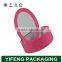 Custom round cardboard gift packaging box with transparent lid