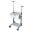 Hospital Movable Equipment Crash Cart Instrument Trolley with IV Pole