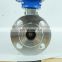 DKV  miniature actuator water gas stainless steel 304 ss304 small electric holder flange ball valve