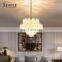 Luxury Style Indoor Decoration Villa Hotel Pendant Lighting Gold Glass Chandelier