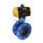 COVNA DN80 3 inch PN16 EPDM Rubber Seat Double Flange Type Ductile Iron Single Acting Air Actuator Butterfly Valve