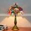 Tiffany European Style Retro Stained Glass Bedroom Bedside Counter Lamp American Table Lamp