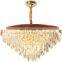 modern round crystal ceiling lamp home decoration luxury bed room hotel crystal led indoor warm ceiling lamp pendant lighting