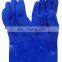 Long Cuff Heavy Duty Cotton Lining Blue PVC Rubber Fully Coated Liquid Chemical Resistant Work Gloves