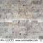 New Fashion cut to size Turkish Silver Travertine Split Face Mosaic Tile for your projects and home decoration CEM-SF-06-08