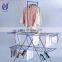Double pole telescopic iron clothes rail rack