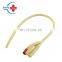 HC-K066 Latex 3 way Foley Catheter with Soft Rubber Valve/Disposable silicone catheter/Urine Latex Foley Catheter