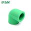 IFAN Non-Toxic Polypropylene Plumbing Plastic Fittings Green PPR 90 Degree Elbow Fittings