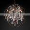 Custom Metal Crystal Candle Circular LED Chandelier For Living Room Hotel Bedroom Ceiling Home Decoration Lighting