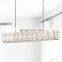 Modern Classic K9 Crystal Square Pendants Chandelier Lighting fixture For Living Room Dining Room Kitchen Island Foyer Lobby