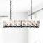 Modern Classic K9 Crystal Square Pendants Chandelier Lighting fixture For Living Room Dining Room Kitchen Island Foyer Lobby