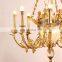 vintage golden brass pendant lamp luxury villa copper chandelier