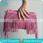 Boho Suede Leather Fringe bag Suede Leather Woman Clutch Bag With Tassel                        
                                                Quality Choice