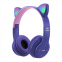 Over Ear DJ Audio Lighting Headphone Foldable TF Card Wireless BT Cat Ear Headset