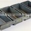 food grade teflon coating finish 3-straps baking dishes&pans natural aluminium toast box with lid