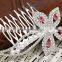 Cheap and high quality korea style plated flower bridal hair comb accessory