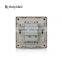 British style 2 gang 2 way Aluminum panel electrical wall light switch                        
                                                                                Supplier's Choice