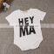 high quality 100% cotton cute baby bodysuit white baby romper toddlers romper suit