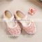 cute princess wholesale girls shoes sweet girl flower high heel flower shoes