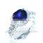 925 Stering Silver Created jewelry Blue Sapphire Set Gemstone Jewelry Hong Kong Wholesale