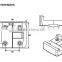 High quality SKG-01D double side glass door lock for South American Market