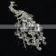 Peafowl Style Crystal Rhinestone Strass Brooch Pins, Peafowl Crystal Strass Brooch, Peafowl Crystal jewel Strass Brooch