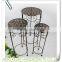 Set of 3 Decorative Garden Planter Round Plant Stand