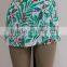 Viscose new design for girls sexy hot pants with green bird printed fabric