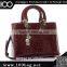 Red crocodile grain handbags designers brand bag for lady