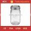 Drinking jar mug 450ml glass handled mason jar with hole