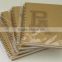 a4 size kraft paper blank notebook cover promotional notebook with colored dividers