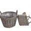 2 Pcs Round Wicker Willow Flower Pots /baskets With Ears Hot Selling in Europe