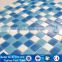 2015 20x20mm pool and spa blue glass mosaic swimming pool tile