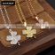 China 2016 New Products Gold Crystal Hawaii Flower Necklace