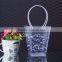 PP plastic flower carry bags with hanging for flower easy to carry on hand bag