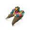 Fashion Alloy Rhinestone Angel Wing Statement Rings Ring Sizer 8(RJEW-JL031-02)