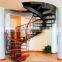 mono stringer curved stairs middle spine arc stair steel wood helical staircase