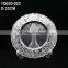 Wholesale clear glass charger plate with gold / silver plating edge for wedding