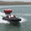 frp hypalon rigid hull inflatable boat with self righting device