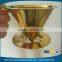 Titanium coated Stainless steel metal fine mesh cone coffee filter strainer