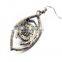 Bohemian Vintage Evil Eye Shape Turquoise Natural Stone Dangle Earrings For Women