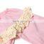 China supplier rompers for baby girl custon funny baby pink rompers cotton with lace