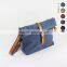 vegetable-tanned belt leather bag,simple bag ,high quality canvas women shoulder bag canvas leather messenger bag