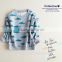 Fish printed cotton long sleeve round collar T shirt for Boys