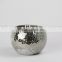 tall glass stemmed vase and mosaic decor ball